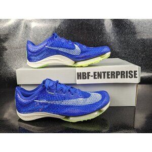 Nike Air Zoom Victory Flyknit Racer Blue Track Spikes Men Size 6 Woman 7.5 NEW